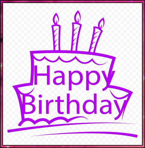 happy birthday images in purple
