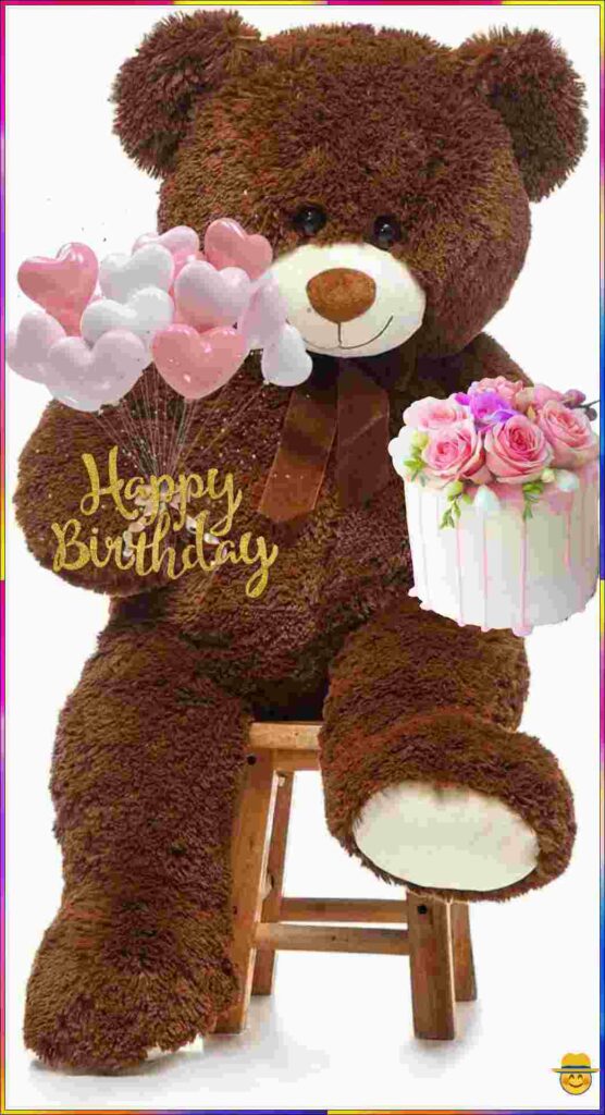 happy birthday with teddy bear
