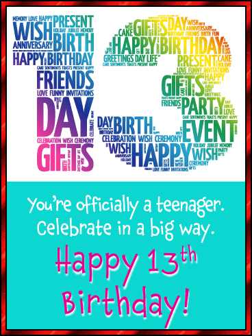 happy 13th birthday teen

