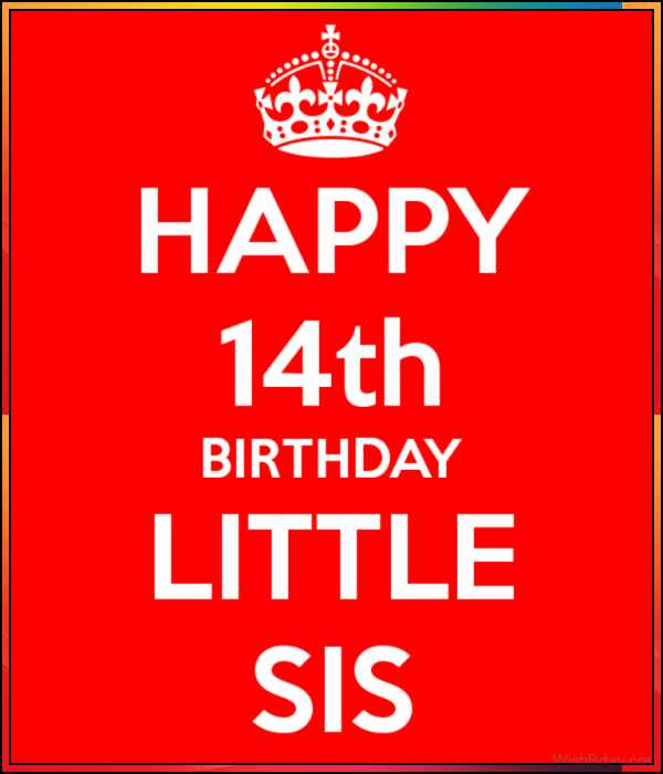 happy 14th birthday sister images
