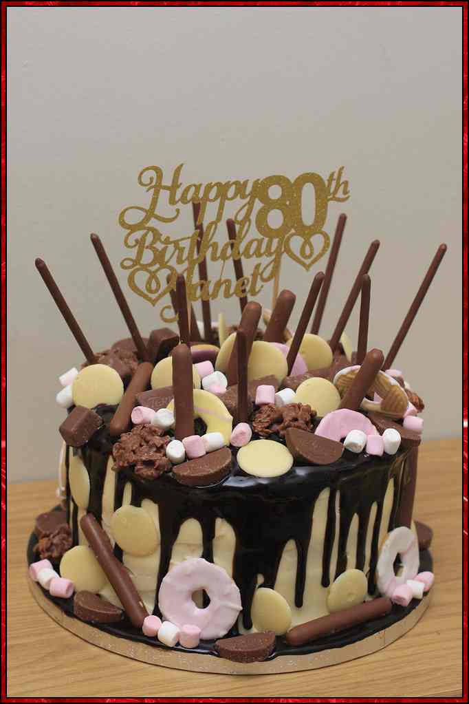 free happy 80th birthday cake image
