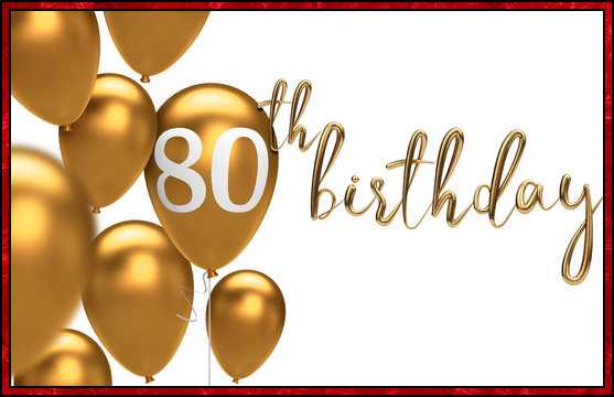 80th happy birthday images
