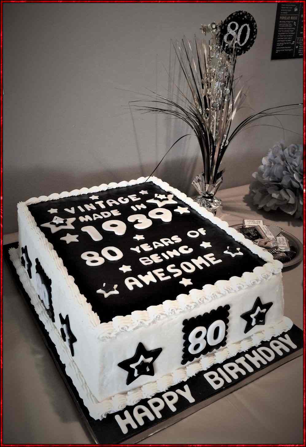 80th birthday cake images
