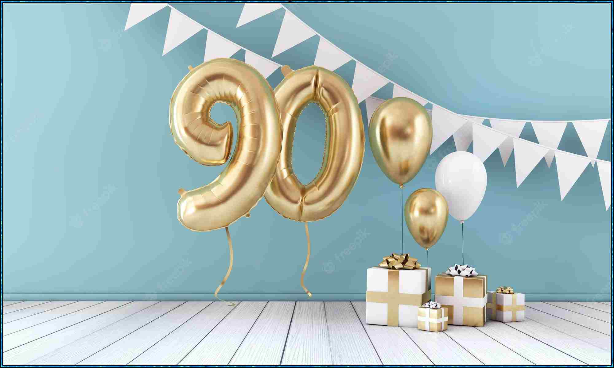 90th birthday balloons image
