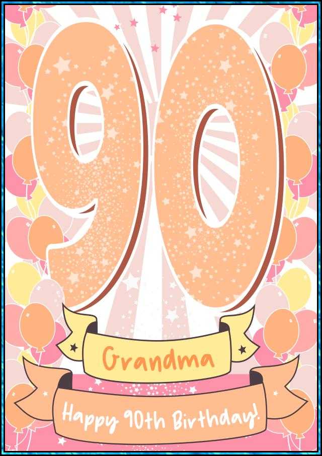 90th birthday wishes for grandma images

