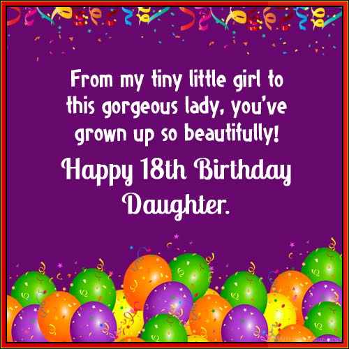 happy 18th birthday daughter

