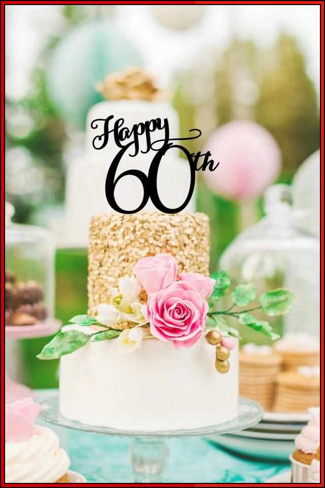 60th birthday cake image
