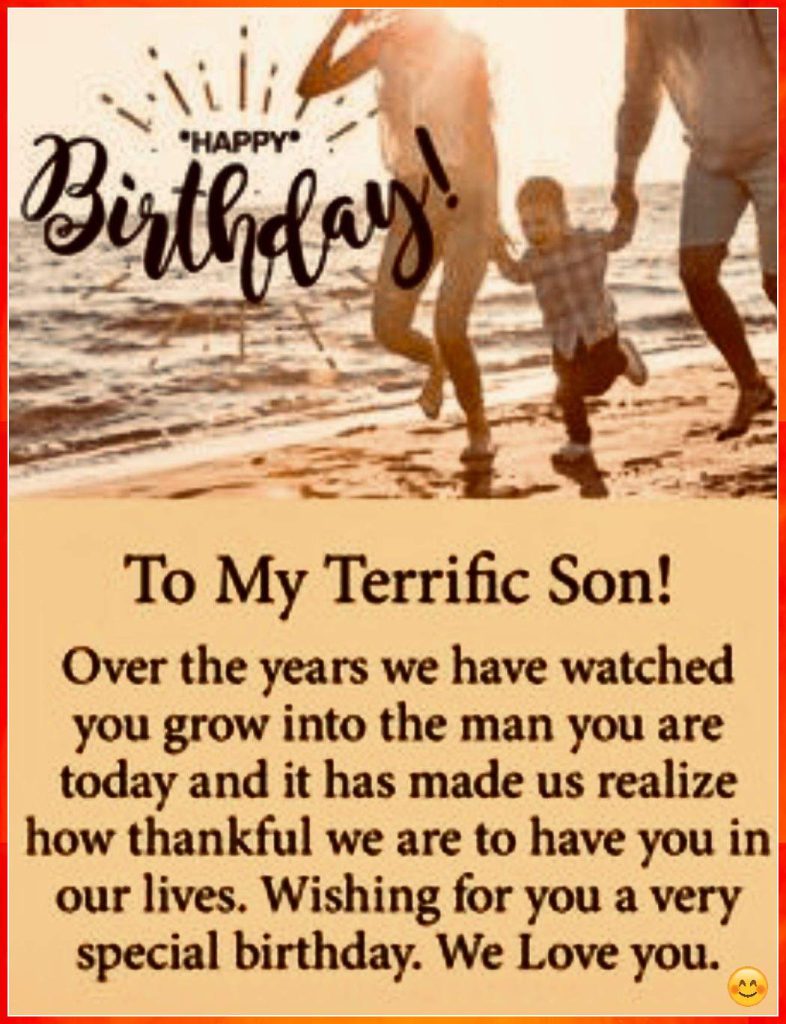 Happy birthday to my terrific son