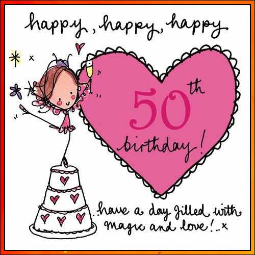 female happy 50th birthday image
