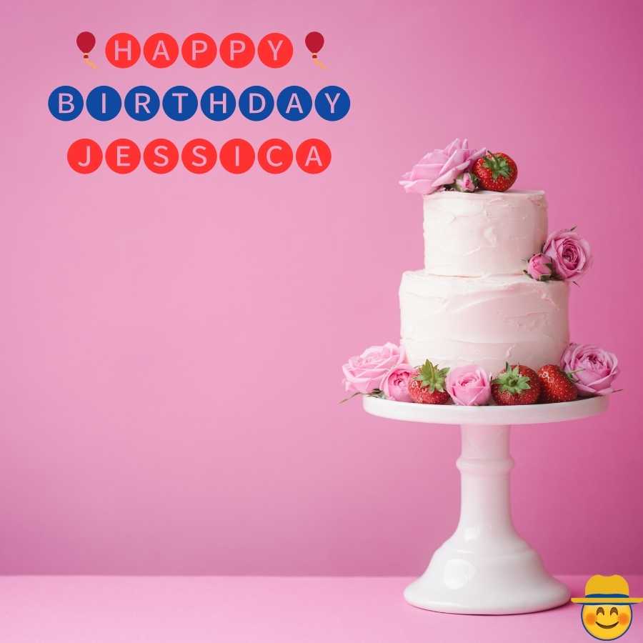 happy birthday Jessica cake image
