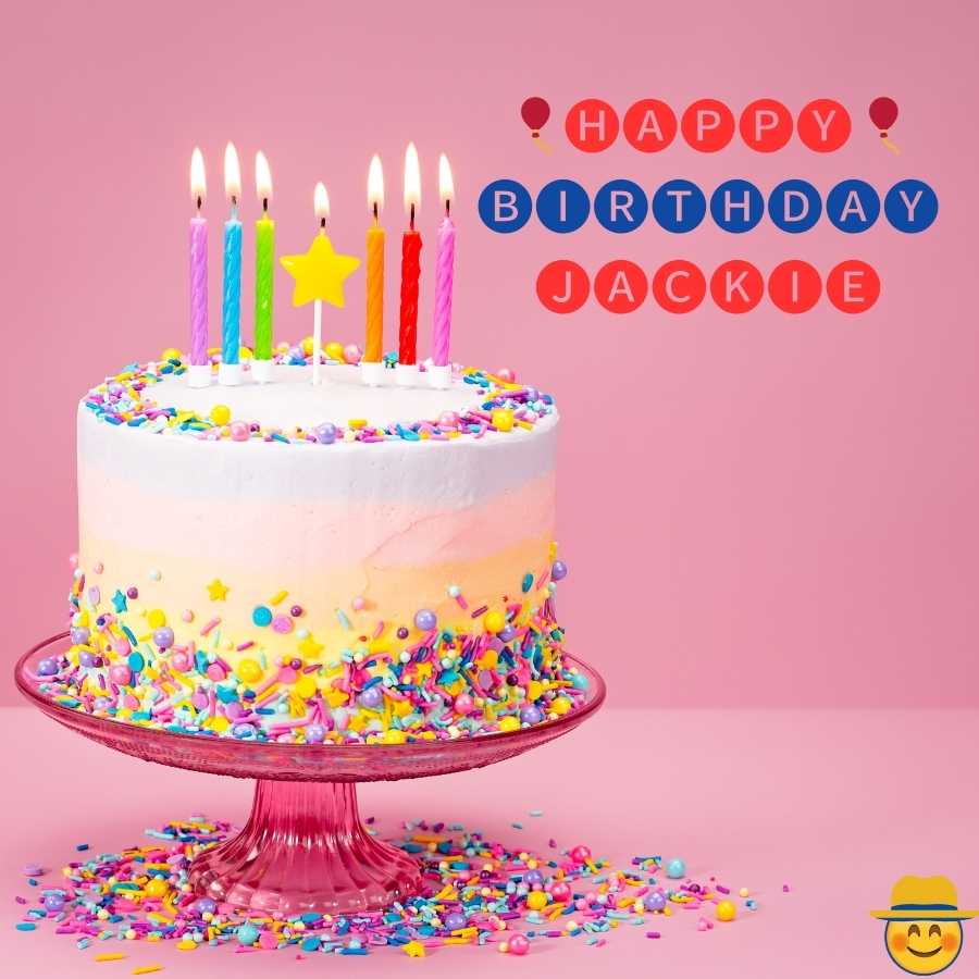 happy birthday Jackie cake image