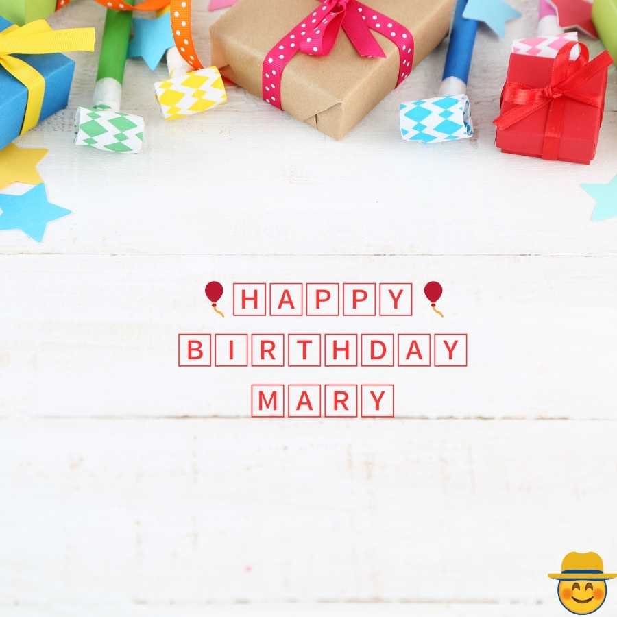 free happy birthday Mary image