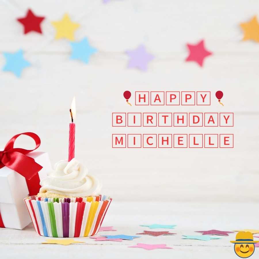 happy birthday Michelle cake image