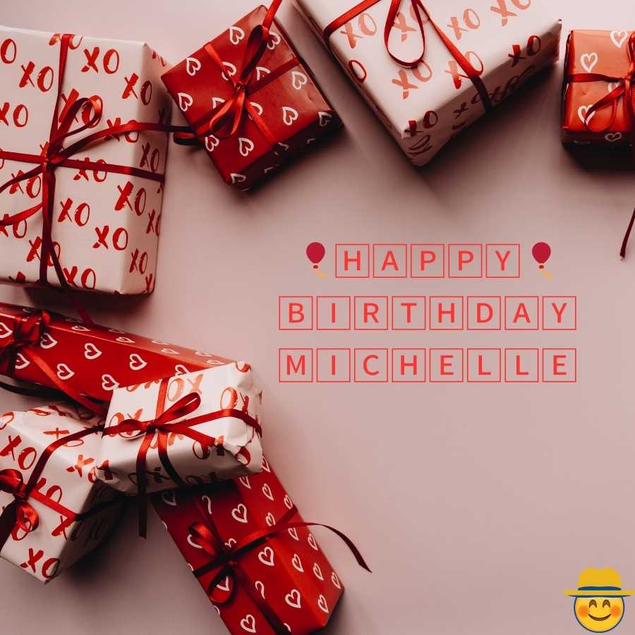 happy birthday Michelle cake images
