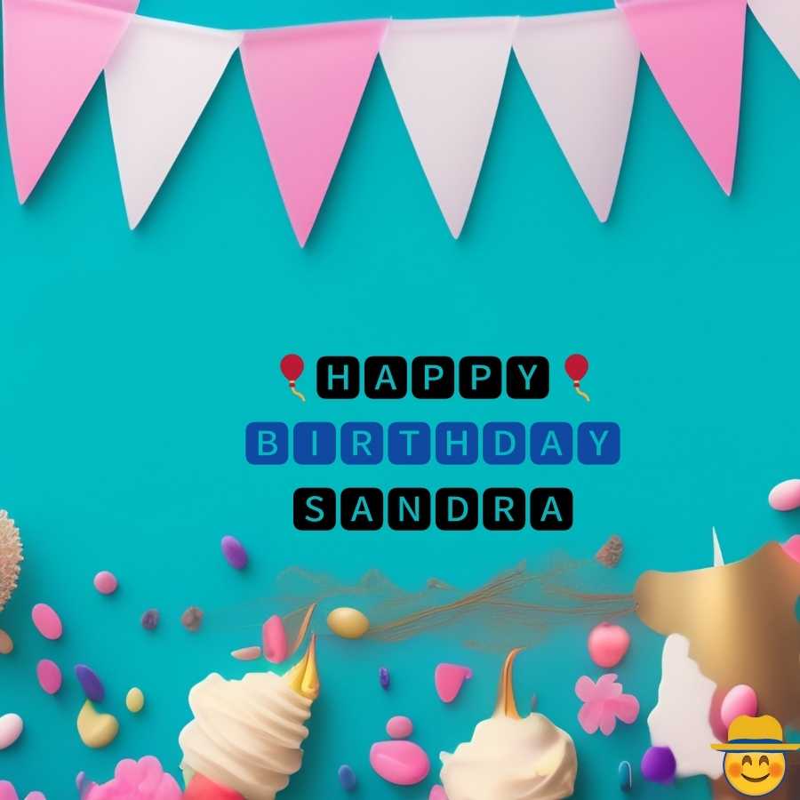 happy birthday Sandra cake images